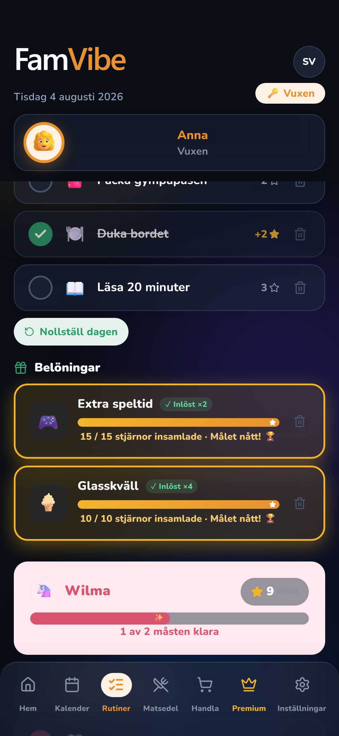 FamVibe belöningar